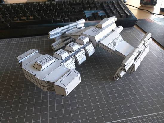 Finished battlecruiser front view