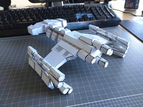 Finished battlecruiser back view